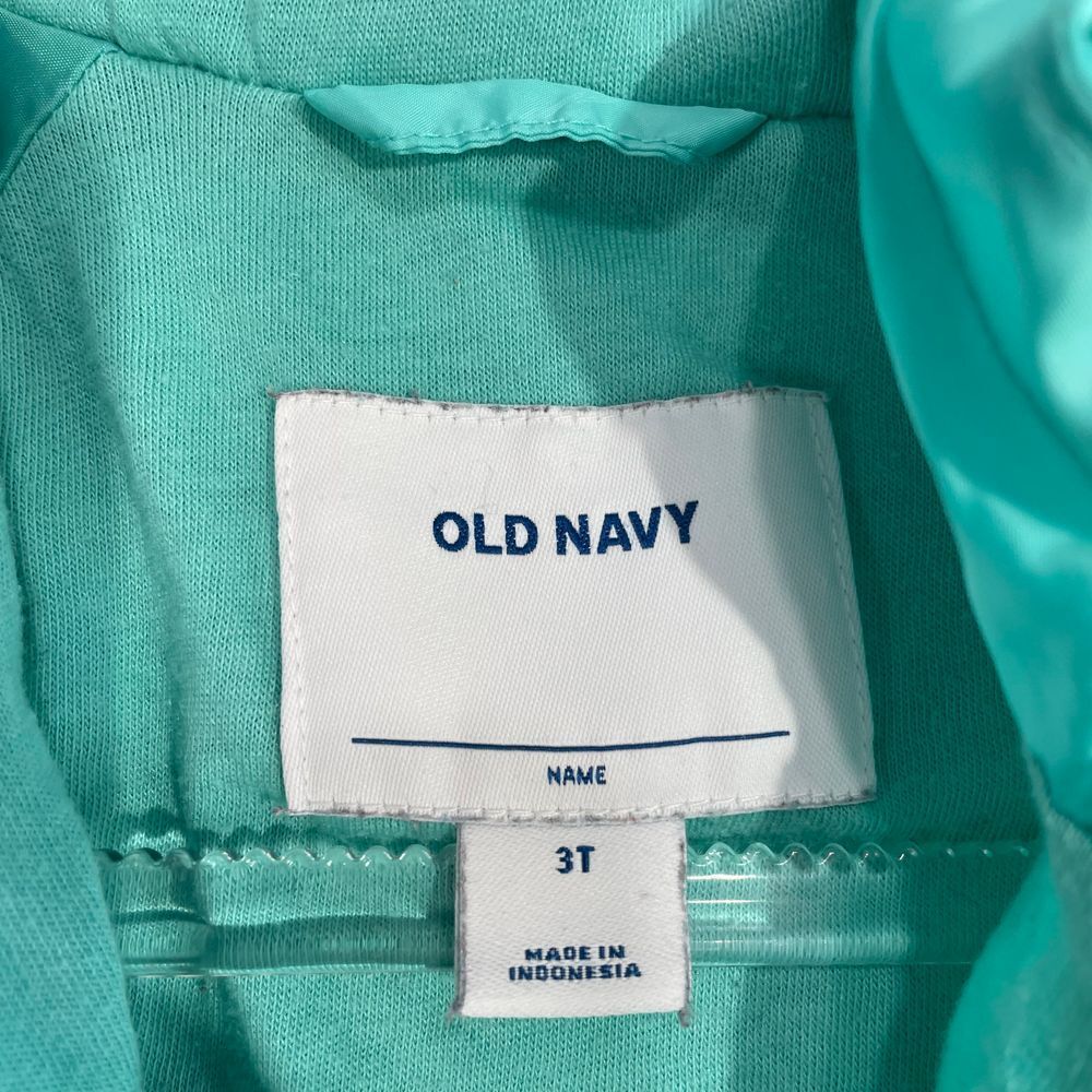 Old Navy Navy Blue Turquoise Half Zip Wind Breaker Jacket‎ Boys Size 3T - Picture 3 of 8
